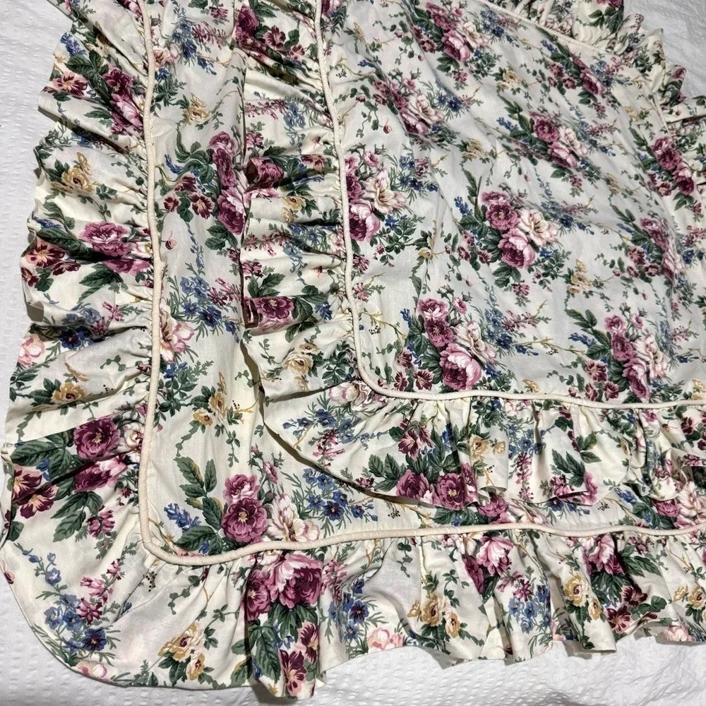 European Pillow Shams by Hollander Floral English Garden Shabby Chic Cottagecore